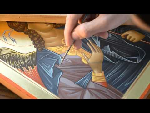 Painting a Byzantine icon of Michael, the final part