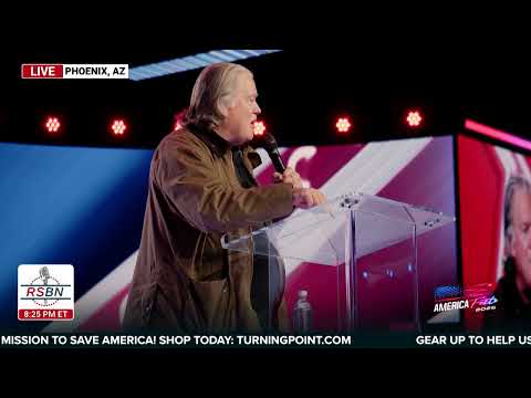 Steve Bannon speaks at AmericaFest 2025
