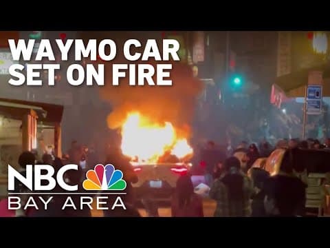 Waymo robotaxi burned in Chinatown on Lunar New Year