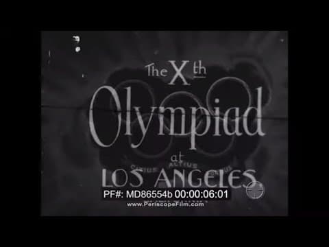 1932 LA Olympics - track & field (silent newsreel)