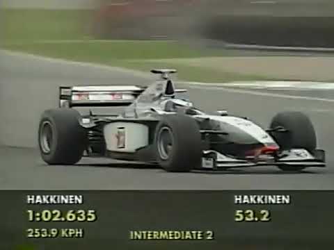 F1 - Mika Häkkinen (McLaren Mercedes V10) laps in qualifying - Great Britain 1998