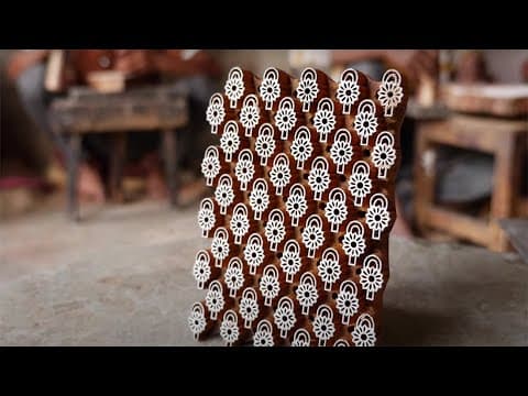 Carving a printing block
