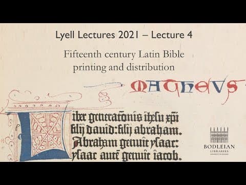 Fifteenth-century Latin Bible printing and distribution