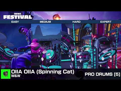 [FNFestival] OIIA OIIA (Spinning Cat) - Pro Drums/Cymbals (Chart Preview, All Difficulties)