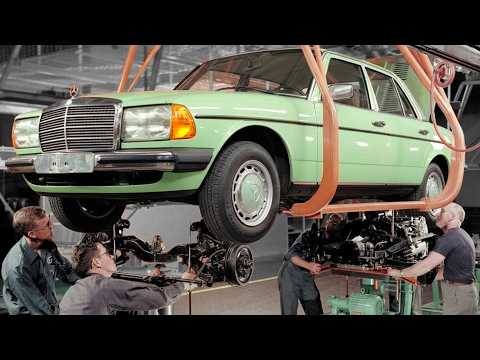 How Mercedes W123 was built in 1976 - Building legendary W123 “The Tank” (Retro Factory tour)