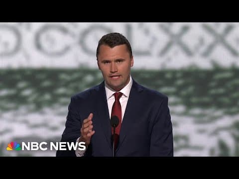 Kirk's 2024 convention speech on young Americans and the economy