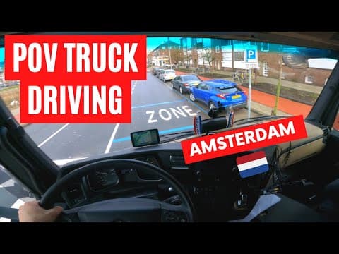 4K Mercedes Actros - POV Truck Driving - Amsterdam 🇳🇱 Cockpit View