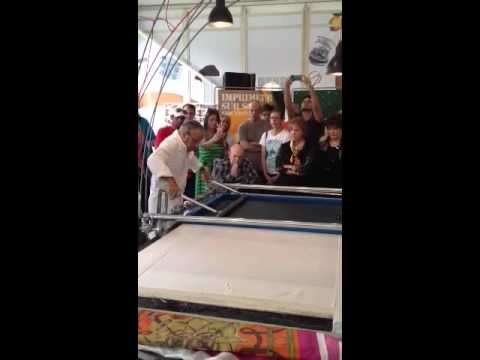 Hermes scarf printing demonstration
