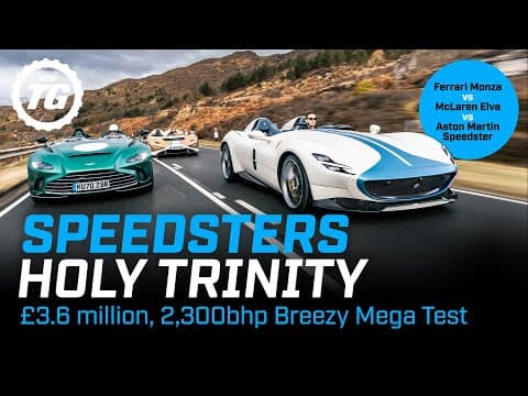 Ferrari Monza vs McLaren Elva vs Aston Martin Speedster - £3.6m, 2,300bhp mega test | Top Gear