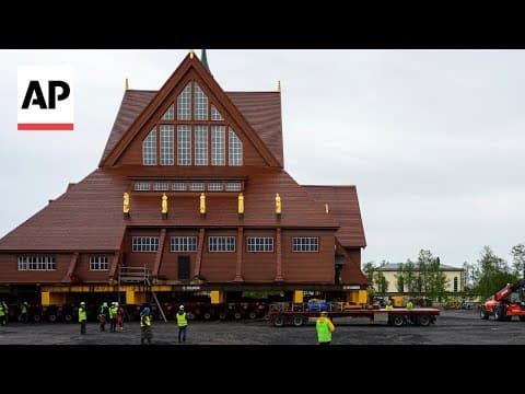 Kiruna church is moved before the mine swallows it