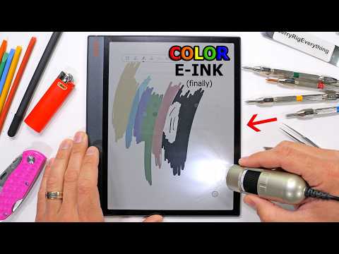 Colour E Ink under a microscope