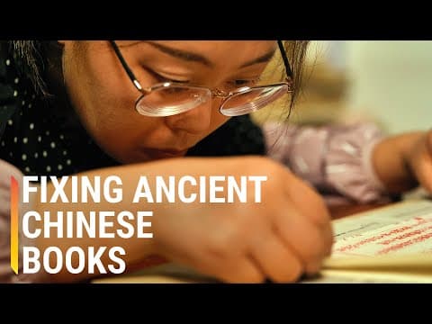 Repairing ancient Chinese books by hand