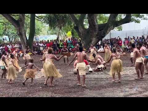 Vaeakau group traditional dance at Tinakula festival Honiara Solomon Islands
