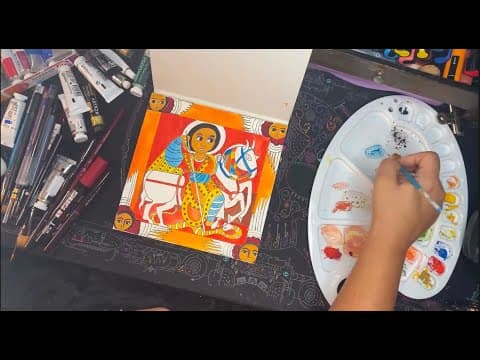 Drawing Archangel Michael in the Ethiopian Style