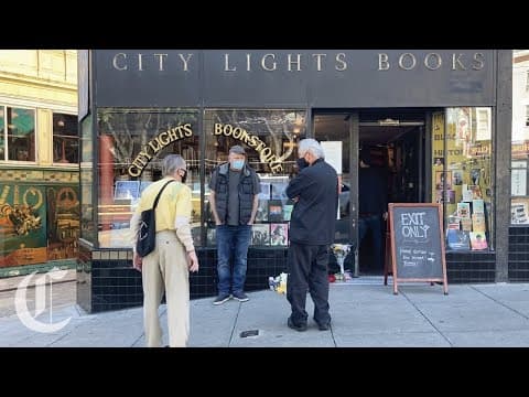 Flowers outside City Lights after Ferlinghetti's death