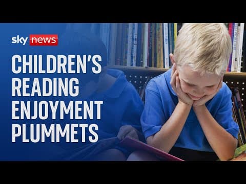 A sharp drop in children reading for pleasure