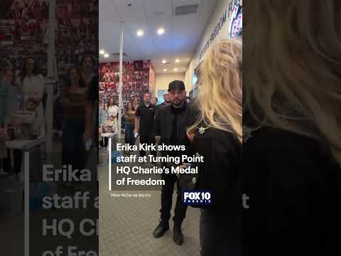 Kirk's posthumous Medal of Freedom shown to TPUSA staff