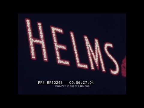 1930s Los Angeles at night - neon & movie theatres (home movie)