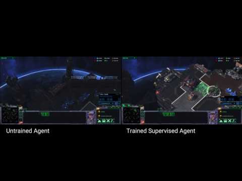 Trained and Untrained Agents Play a Full StarCraft II Game