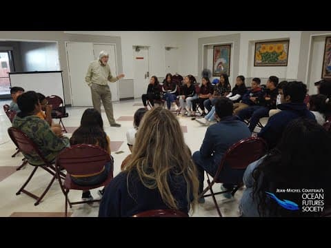 Jean-Michel Cousteau Presents to the Santa Barbara School of Squash