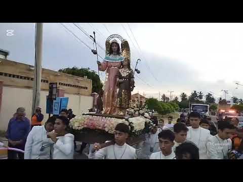 Receiving the Image of San Rafael to Open the Patronal Feast