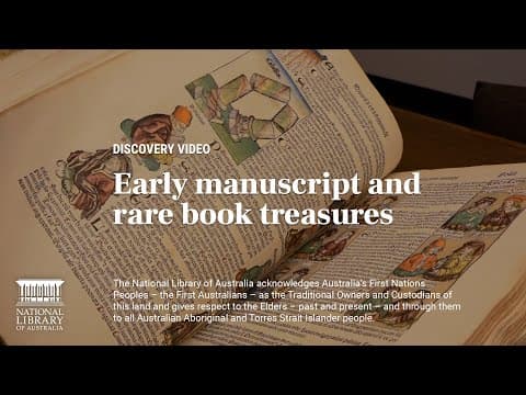 Manuscript and rare book treasures in Canberra