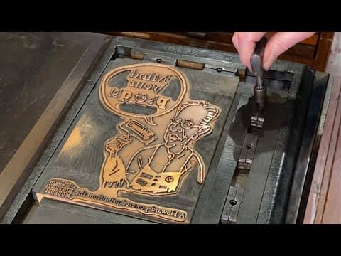 Printing a cut on a Gordon jobbing press
