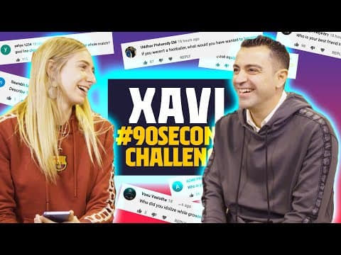 A PLAYER YOU'D LIKE TO COACH? | XAVI FACES THE #90SECONDSCHALLENGE