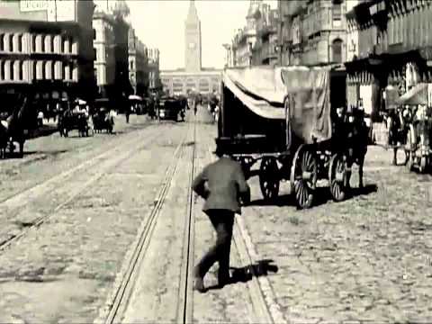 San Francisco Dashcam A Trip Down Market Street 1906 (Sound Track - Moon
