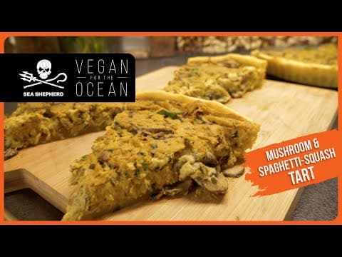 Delicious Recipe from the Galley: Vegan Mushroom & Spaghetti-Squash Tart!