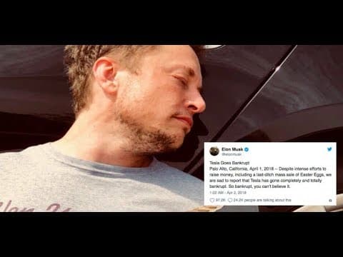 Tesla tweets its own bankruptcy