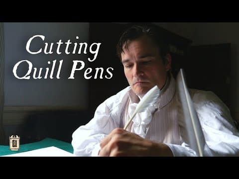 Turning a feather into a pen