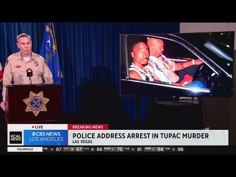 Las Vegas police announce an arrest in the killing