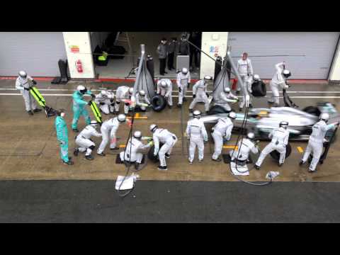 Mercedes AMG Petronas F1 Team Pitstop Practice (2013)