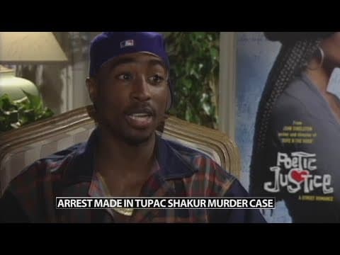 Local news reports an arrest in the murder case