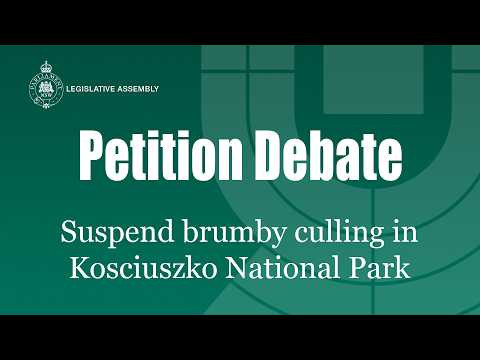 Petition Debate - Suspend brumby culling in Kosciuszko National Park