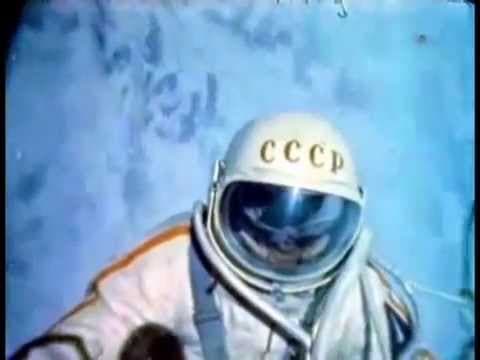 Rare color footage of first spacewalk, Alexey Leonov, March 18, 1965