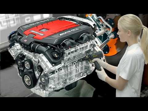Inside AMG V8 & 4-cylinder M139 engine factory - Manufacturing process