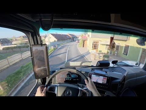 POV Mercedes Actros through remote villages in 🇨🇿