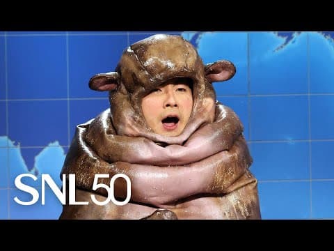 Moo Deng on SNL's Weekend Update