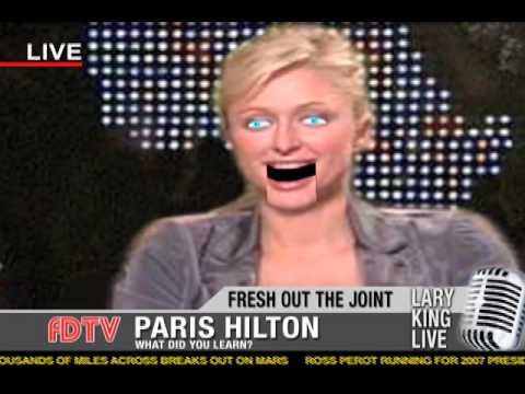 Paris Hilton - first TV interview after jail (Larry King, 2007)