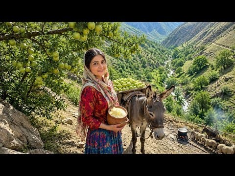 Harvesting Fresh Apple & Traditional Cooking | Village Lifestyle Iran