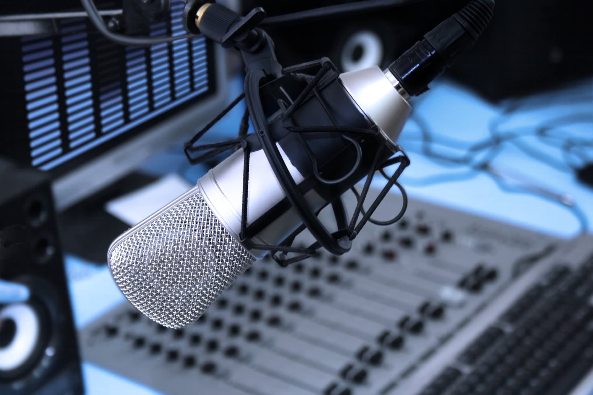 In radio studio