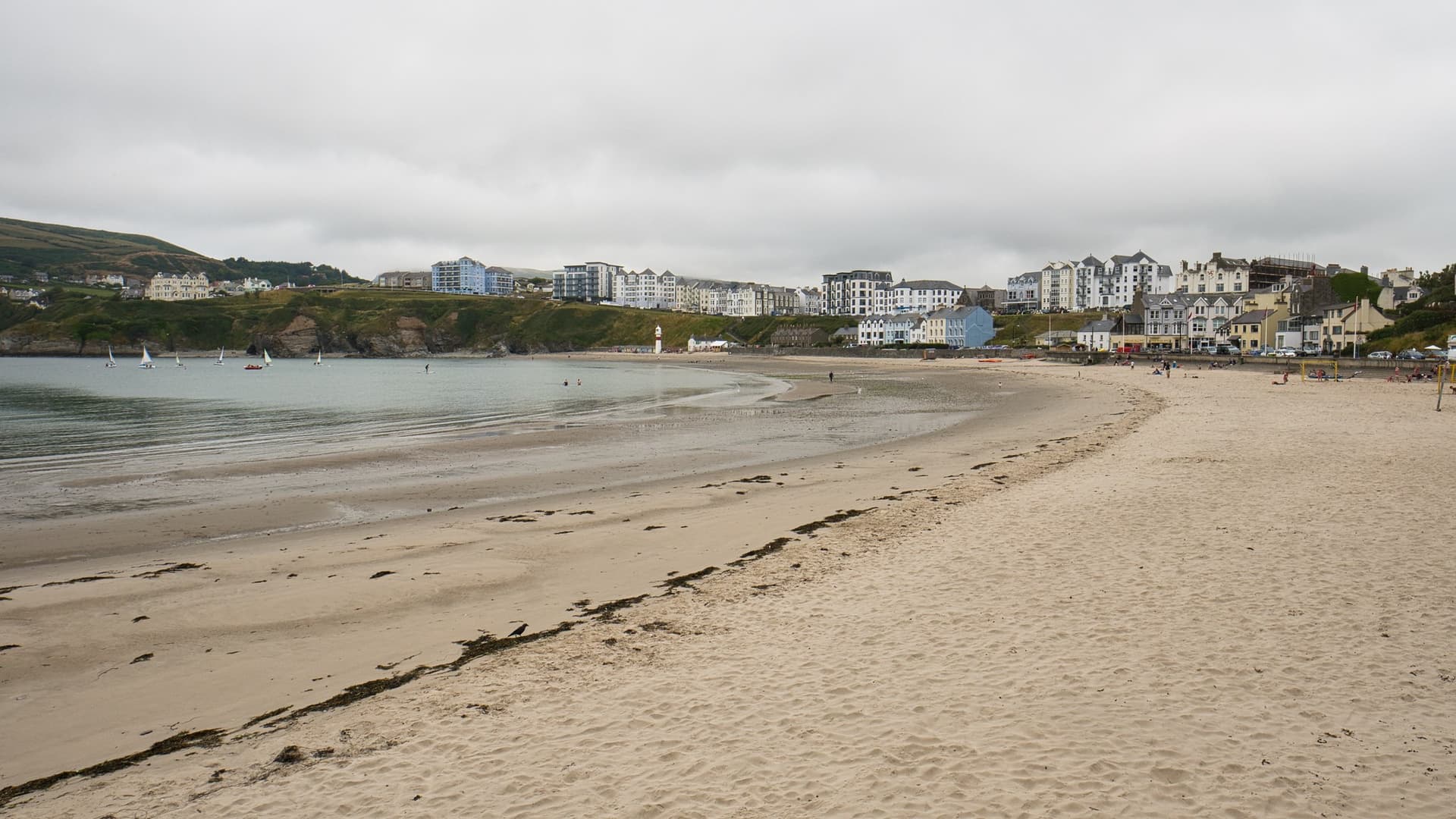 Port Erin Beach on a cloudy summer day