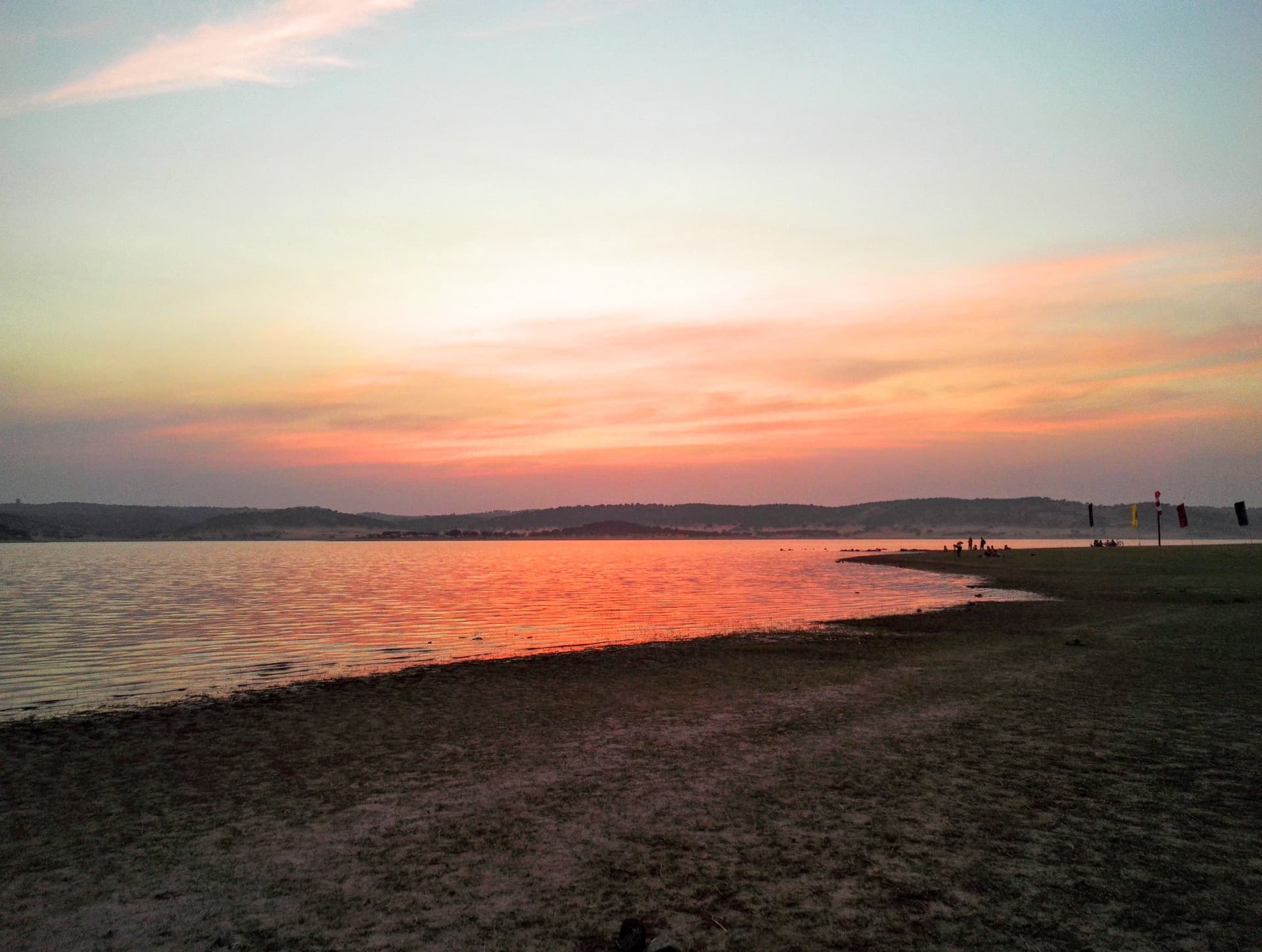 Sunset over the Idanha reservoir, Boom 2016