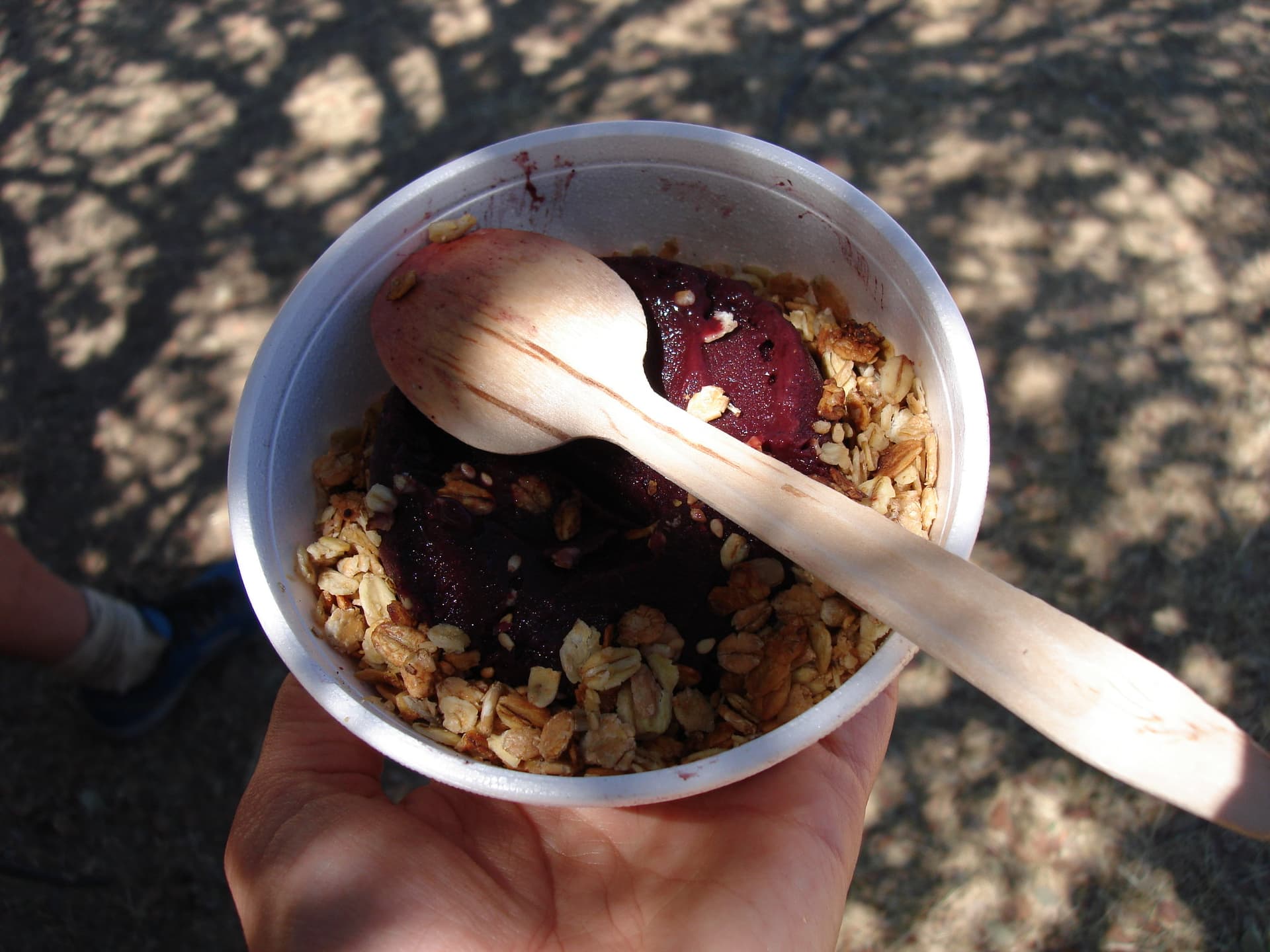 Acai sorbet with granola... YUM!, Boom 2012