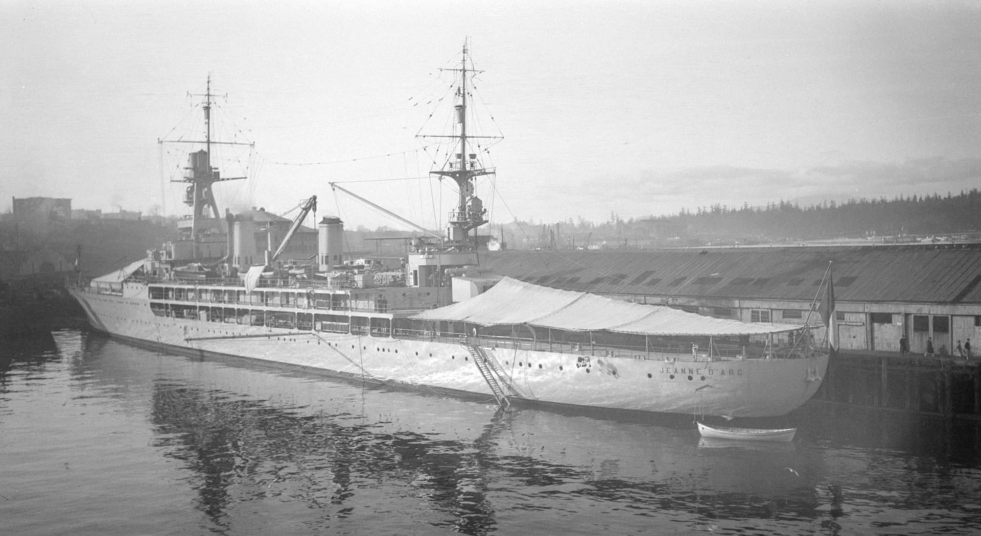 The training cruiser Jeanne d'Arc in port