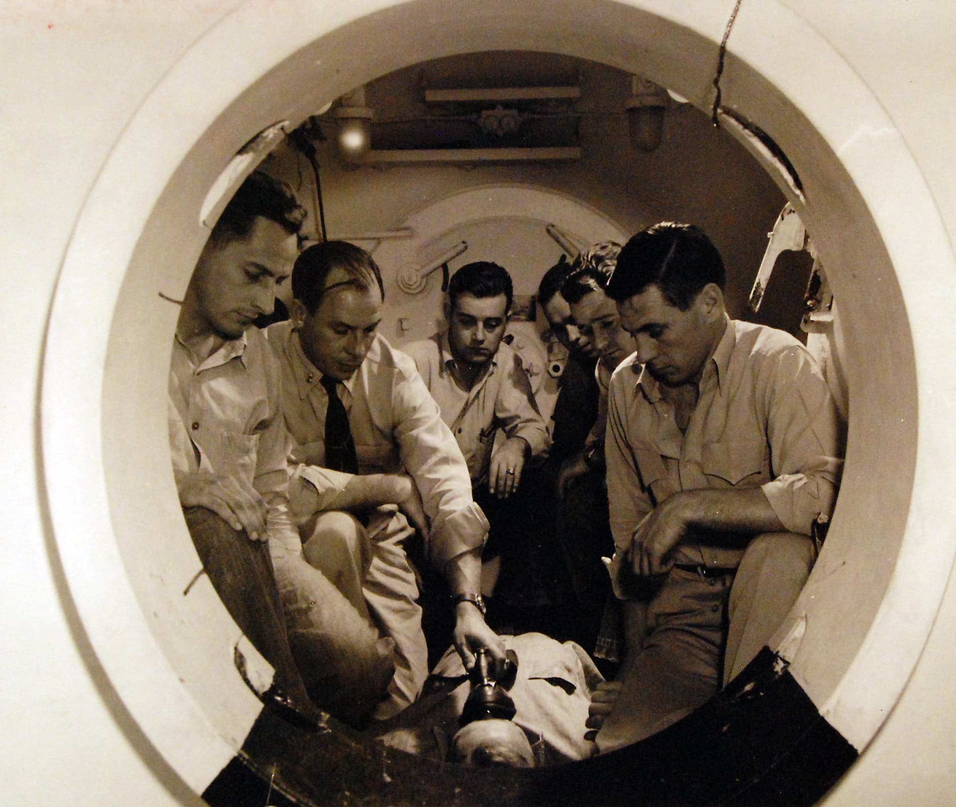 Student divers at the Deep Sea Diving School, Naval Gun Factory