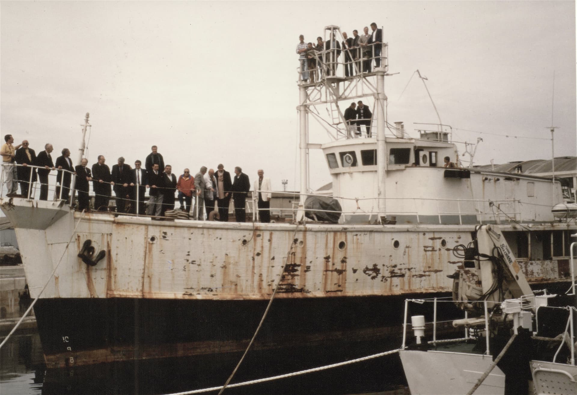 Calypso crew reunion at Marseille, 1997