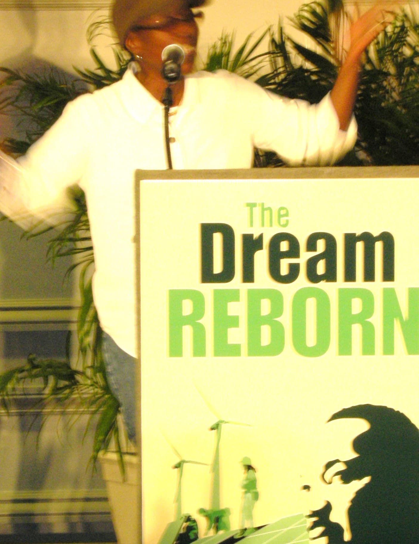 Afeni Shakur addressing the conference